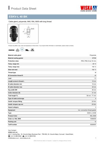 WISKA ESKV-L 40 BK – Drawing (4d25bb6c1fdb_S1-1 S. 1)