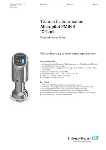 Endress+Hauser Micropilot FMR43 – Drawing (b8c7280e3970_S1-1 S. 1)