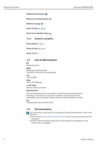 Endress+Hauser Micropilot FMR30B – Page preview (8aa506ec2ffe_S1-19 S. 6)