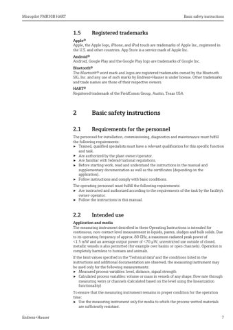 Endress+Hauser Micropilot FMR30B – Page preview (8aa506ec2ffe_S1-19 S. 7)
