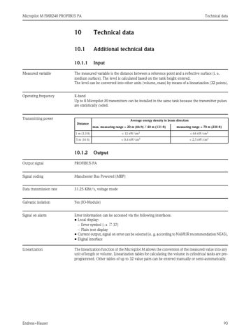 Endress+Hauser Micropilot M FMR240 – Page preview (cae7fa4f4f09_S44-94 S. 50)