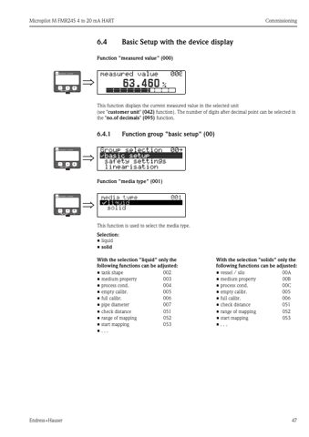 Endress+Hauser Micropilot M FMR245 – Page preview (02b898984b13_S21-77 S. 27)