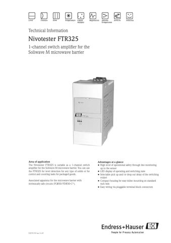 Endress+Hauser Nivotester FTR325 – Page preview (3a79b0fb5bfc_S1-7 S. 1)
