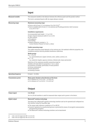 Endress+Hauser Micropilot FMR10 – Page preview (91b333c28a0c_S1-30 S. 5)