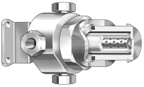 Swagelok Stainless Steel Coalescing / Particle Filter, 1/4 in. Female Swagelok Tube Fitting, Fluorocarbon FKM O-Rings – Photo (Swagelok datasheet S. 2)