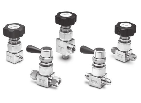 Swagelok Stainless Steel High Purity High Pressure Diaphragm Sealed Valve, 3/8 in. Swagelok Tube Fitting, Round Handle – Photo (Swagelok datasheet S. 1)