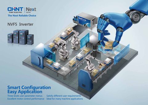 Chint NVF5 NEXT series variable frequency drive – Drawing (Chint datasheet S. 1)