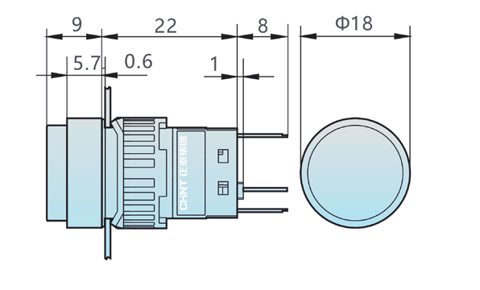 Chint NP6 Series Pushbutton – Photo (Chint datasheet S. 3)