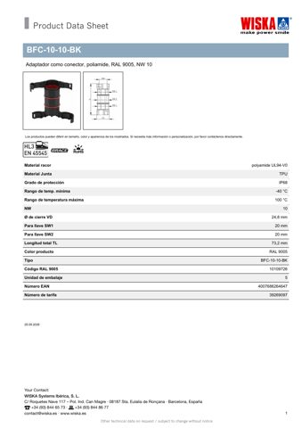 WISKA BFC-10-10-BK – Drawing (f57356a69d60_S1-1 S. 1)