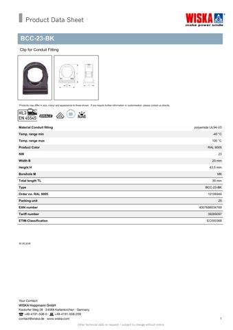 WISKA BCC-23-BK – Drawing (c0119c128ceb_S1-1 S. 1)