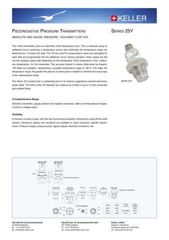 Keller Druckmesstechnik Serie 25Y-Ei – Drawing (384b21a53b64_S1-1 S. 1)