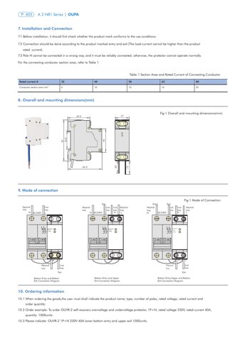 Chint OUVR-2 Self-recovery Overvoltage and Undervoltage Protector – Drawing (Chint datasheet S. 3)