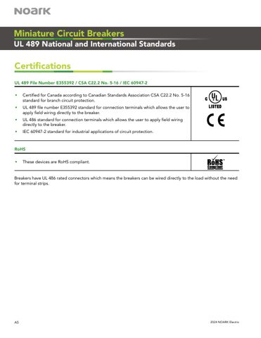 Chint B1 Series UL489 Miniature Circuit Breaker – Page preview (Chint datasheet S. 3)