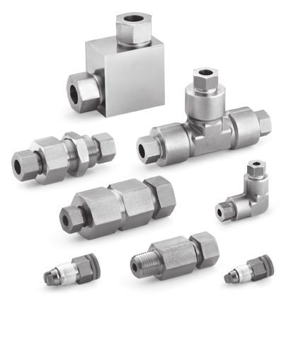 Swagelok Medium-Pressure Tube Fittings — Unions — Straights – Photo (Swagelok datasheet S. 1)