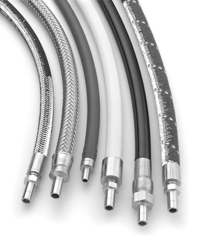 Swagelok Thermoplastikschlauch, Nylon Innenschlauch nicht leitend, 3/8 Zoll Innendurchmesser, SAE J517 100R8 – Photo (Swagelok datasheet S. 1)