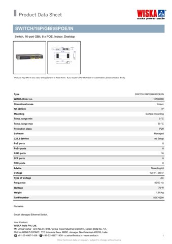 WISKA SWITCH/16P/GBit/8POE/IN – Page preview (3a83e43a1e0f_S1-2 S. 1)