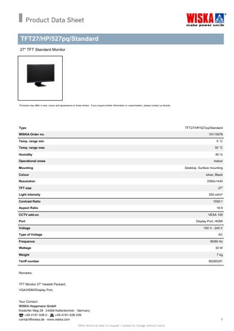 WISKA TFT27/HP/527pq/Standard – Page preview (6c263ee1ffdd_S1-1 S. 1)
