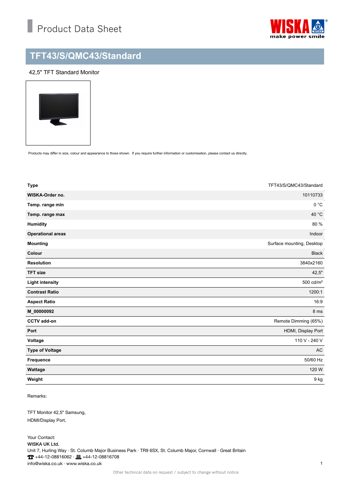 WISKA TFT43/S/QMC43/Standard – Drawing (bd3b1c52ce85_S1-1 S. 1)
