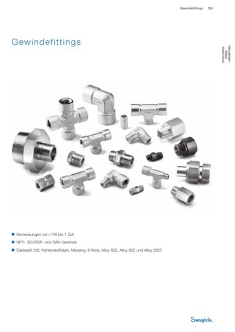 Swagelok Dichtscheibe, Kupfer, 1/4 Zoll ISO-Gewinde, zylindrisch - Manometer (RG) Fitting – Drawing (Swagelok datasheet S. 1)