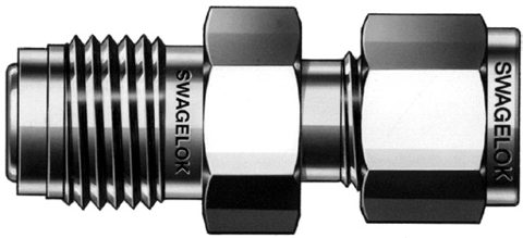 Swagelok Manguito corto VCR de Acero inox. 316L VAR para soldadura de tubo a tope, 1/2 pulg. VCR x 3/8 x 0,035 pulg. TBW, Extensión de 6,4 mm (0,25 pulg.), Limpieza SC-0 – Photo (Swagelok datasheet S. 2)