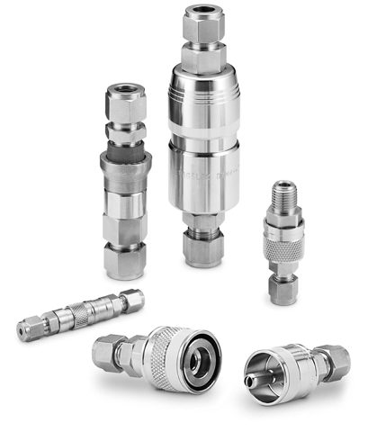 Swagelok Protector Espiga enchufe rápido para instrumentación de acero inox. serie QC de 1/4 pulg. – Photo (Swagelok datasheet S. 1)