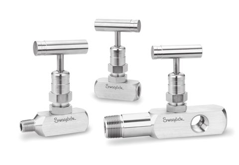Swagelok Válvula de macho cónico con bonete roscado de acero inox., asiento de Acetal, 1/4 pulg. NPT hembra – Photo (Swagelok datasheet S. 1)