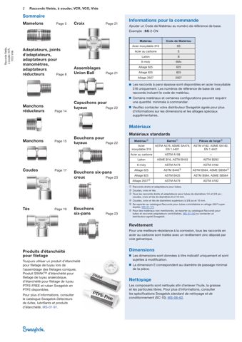 Swagelok Raccord fileté en acier inoxydable, croix, filetage NPT femelle 3/8 po – Drawing (Swagelok datasheet S. 2)
