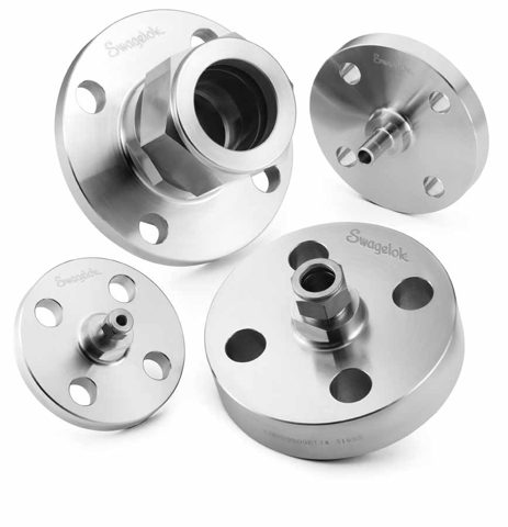 Swagelok Adaptateur à bride ANSI en acier inoxydable, raccord pour tube Swagelok 1/2 po, diam. nominal 3/4 po, classe 150 – Photo (Swagelok datasheet S. 1)