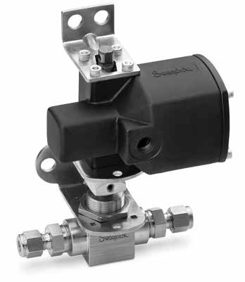Swagelok Vanne à boisseau sphérique haute pression 3 pièces en acier inoxydable, sièges en PEEK, raccord pour tube Swagelok 1/4 po – Photo (Swagelok datasheet S. 11)
