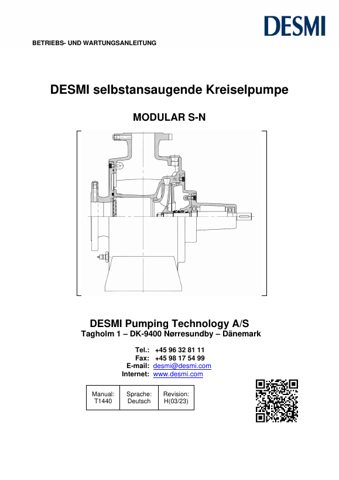 DESMI T1440 – Page preview (4e741577a020_S1-1 S. 1)