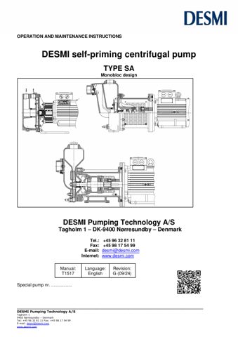 DESMI TYPE SA – Page preview (40f6e9f529dc_S1-1 S. 1)