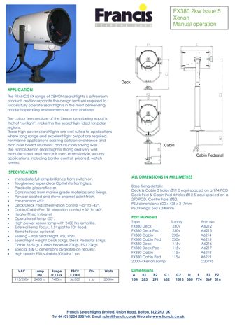 francissearchlights FX380 Cabin – Drawing (5c50481ac1df_S1-1 S. 1)
