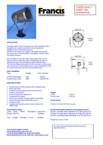 Francis Searchlights CDMT 70w – Drawing (c0032c27582b_S1-1 S. 1)