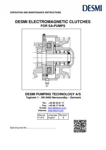 DESMI Modular S SA-50 – Page preview (005c8e6676e9503b355bfa2a1d91280d68ee213fd684369bc5a086abbe6c8e42 S. 1)