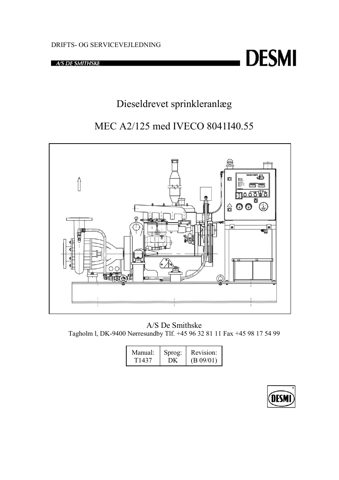 DESMI, A/S De Smithske 125 med IVECO 8041I40.55 – Drawing (bf65b283b20b644818798b072c276cbb76834416510379a7ab1efefaf6b871af S. 1)