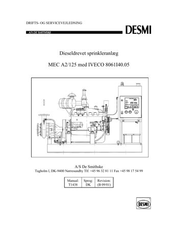 DESMI, A/S De Smithske 125 med IVECO 8061I40.05 – Drawing (f32dd8a15d4e74b0c62b2f971a4110e73caff576638f1f18e165826254164484 S. 1)