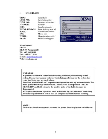 DESMI SDS125-315 – Page preview (78c8c8668fb5932e600a2a7d6a0fba375c4d43581c3ae70d400804d2cbaa122e S. 3)