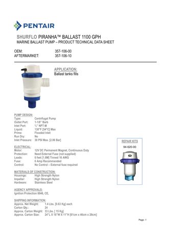 SHURflo 357-106-00 12V – Drawing (79efa44e1aa2_S1-1 S. 1)