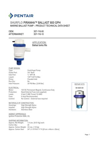 SHURflo 357-116-00 12V – Drawing (5cec313f99af_S1-1 S. 1)