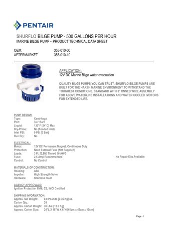 SHURflo 355-010-00 12V DC – Drawing (275d45b7fa2d_S1-1 S. 1)
