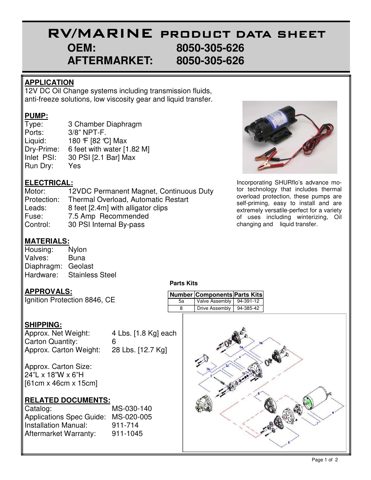 SHURflo 8050-305-626 12V – Drawing (7aa6e600e0ed_S1-1 S. 1)