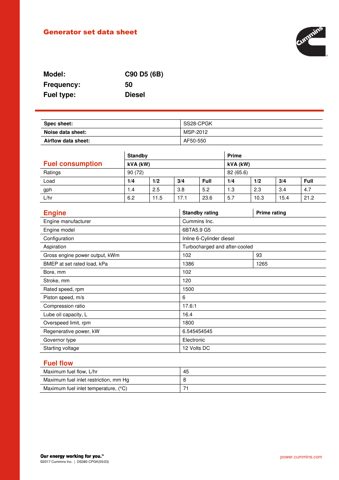 Cummins C90 D5 (6B) – Drawing (546ba7b031e8_S1-1 S. 1)