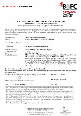Viking Life-Saving Equipment PV9s22 – Page preview (d38f4ed8106e_S1-1 S. 1)
