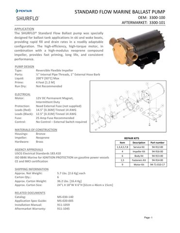 SHURflo 3300-100 12V – Drawing (f1325732f18e_S1-1 S. 1)