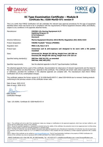 Viking Life-Saving Equipment PS5006 – Drawing (e51cd436585b_S1-1 S. 1)