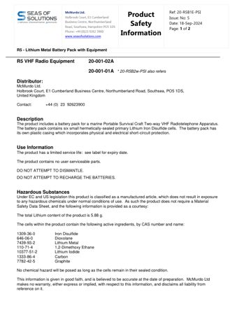 McMurdo 20-R5B1E-PSI – Page preview (c658133c7569_S1-1 S. 1)