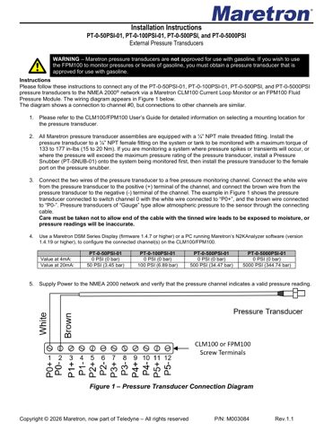 Maretron PT-0-5000PSI-01 – Drawing (a9d9ae72c7b2_S1-2 S. 1)