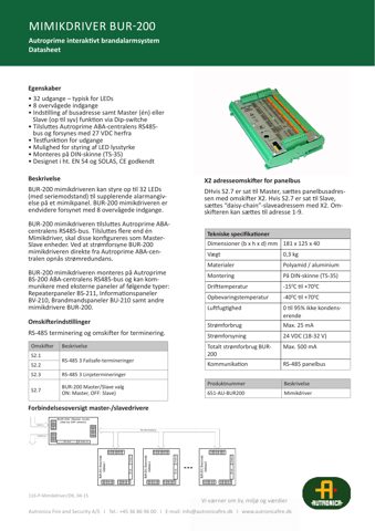Autronica BUR-200 – Drawing (41e00f42bf1d_S1-1 S. 1)