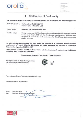 Orolia Smartfind $5 AIS-SART – Page preview (f747eaf29093_S1-1 S. 1)