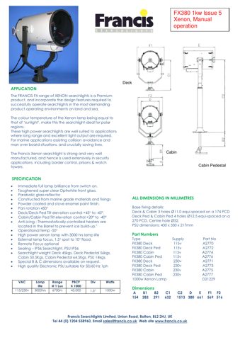 franciscouk FX380 Cabin Ped – Drawing (39b2efb883fc_S1-1 S. 1)